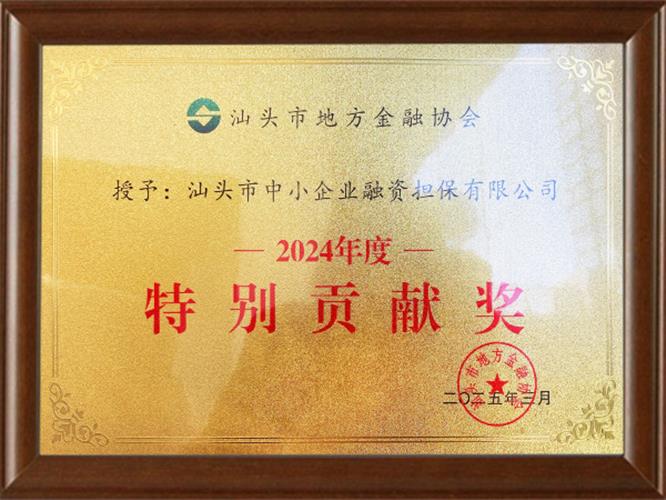 2024年度汕頭市地方金融協(xié)會(huì)特別貢獻(xiàn)獎(jiǎng)